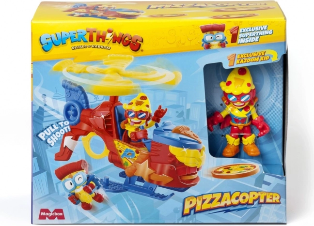 SuperThings Pizzacopter z wyrzutnią dysków