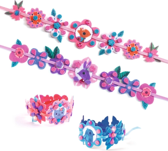 Miękkie filcowe ozdoby i kolorowe motywy