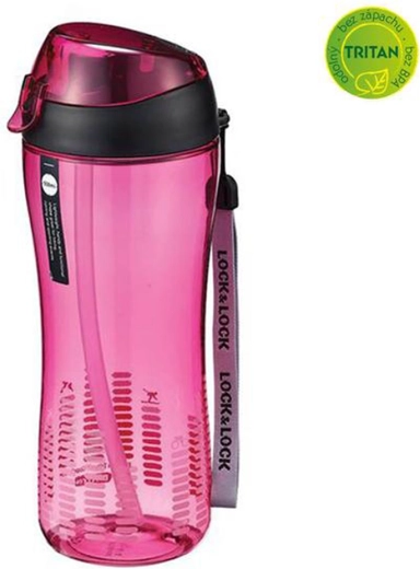 Sportowa butelka z rurką Tritan 550 ml różowa