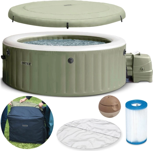 Nadmuchiwana wanna z hydromasażem dla 4 osób INTEX PureSpa 196 × 71 cm