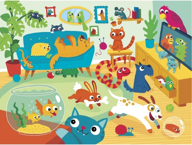 Puzzle Zwierzęca impreza 24 elementy