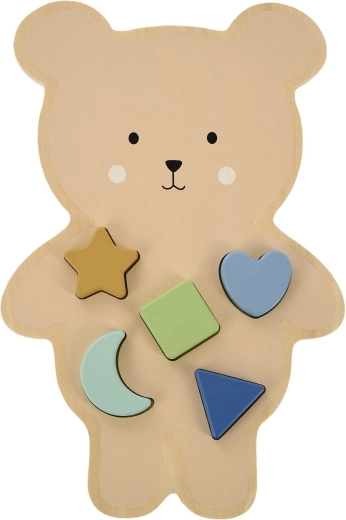 Jabadabado drewniane puzzle wkładane miś