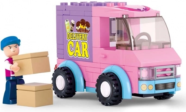 Sluban Girls Dream Town samochód z lodami – zestaw klocków
