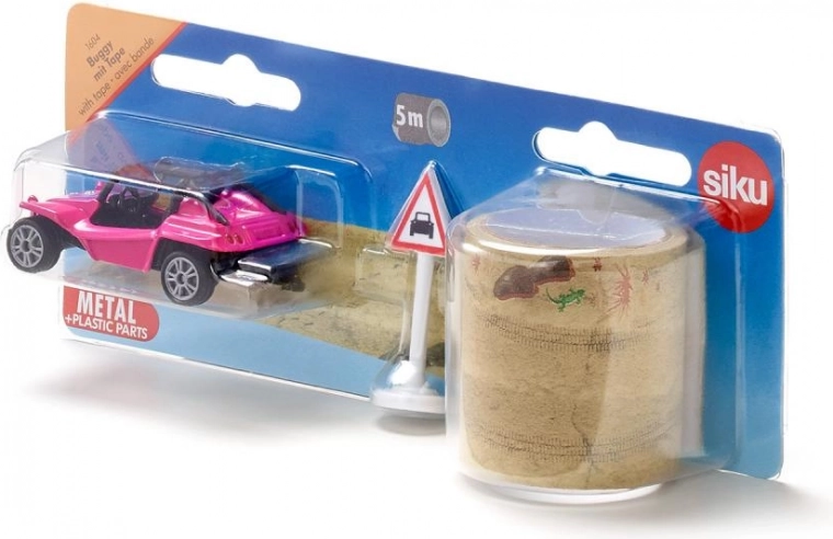 Siku buggy z taśmą – różowy plażowy model do kreatywnej zabawy