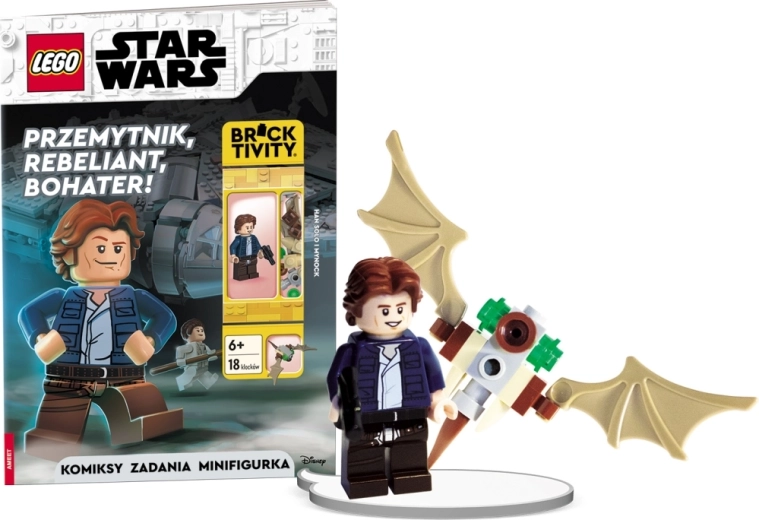 LEGO Star Wars: przemytnik, rebeliant, bohater! interaktywna książka z minifigurką Hana Solo i modelem mynocka
