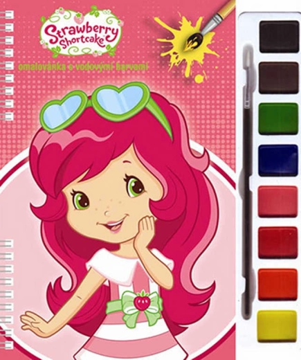 Akim kolorowanka z farbami wodnymi Truskawka (Strawberry Shortcake)