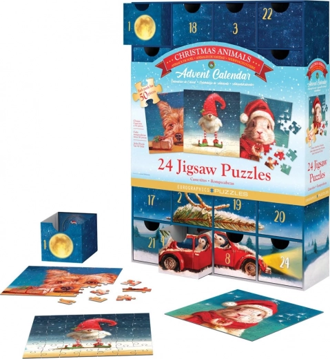 Eurographics puzzle kalendarz adwentowy – Świąteczne zwierzątka