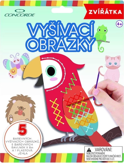 Obrazki do haftowania CONCORDE zwierzątka – zestaw dla dzieci