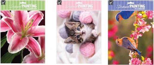 diamentowe malowanie na kartonie ptaki 29 × 21 cm