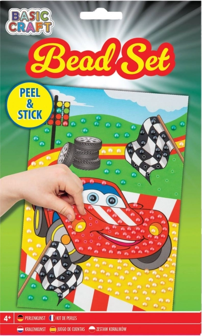 Koralikowy obrazek auto 21 × 14,5 cm