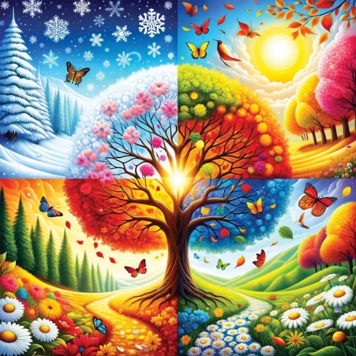 Puzzle Cztery pory roku 1023 elementy