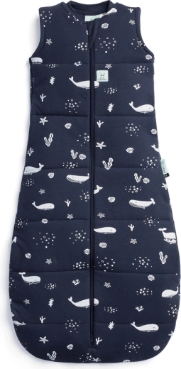 Ergopouch dziecięcy śpiworek z organicznej bawełny Jersey Whale 2,5 TOG (3–12 miesięcy, 6–10 kg)