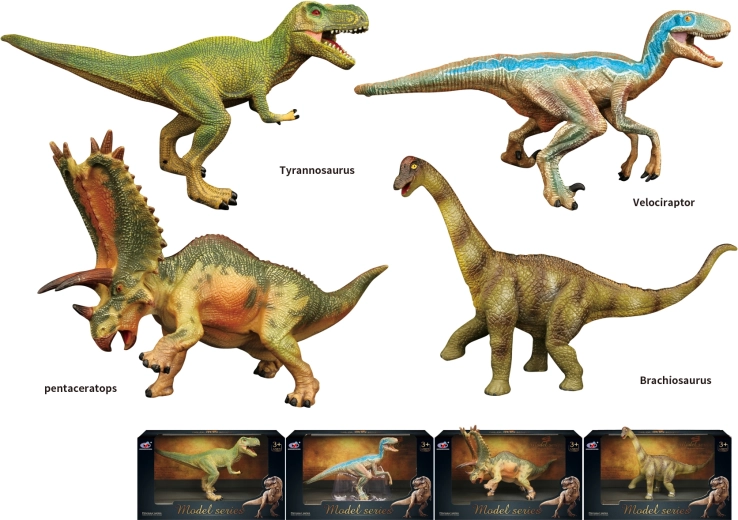 Świat dinozaurów figurki dinozaurów 4 rodzaje