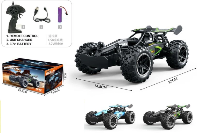 Auto RC Monster 1:18 z ładowaniem USB i baterią