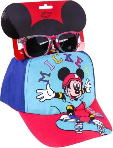 Zestaw czapki z daszkiem i okularów przeciwsłonecznych Mickey