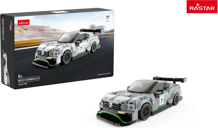 Rastar zestaw konstrukcyjny samochód Bentley Continental GT3 szary 1:29
