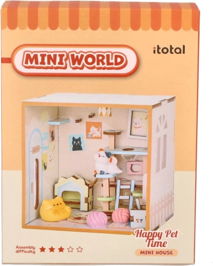i-Total Miniaturowy pokój dla zwierzaków do złożenia