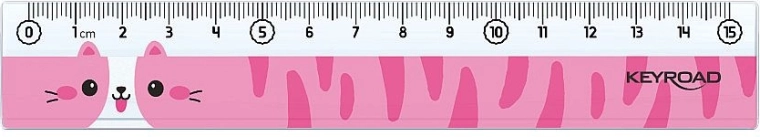 Linijka Keyroad ze zwierzątkami 15 cm