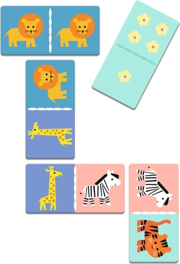 Kolorowe domino do łatwego dopasowywania