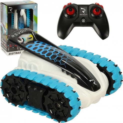 Gąsienicowy model RC REVOLT BIOTRAX, 2,4 GHz, LED, terenowy, niebiesko-biały