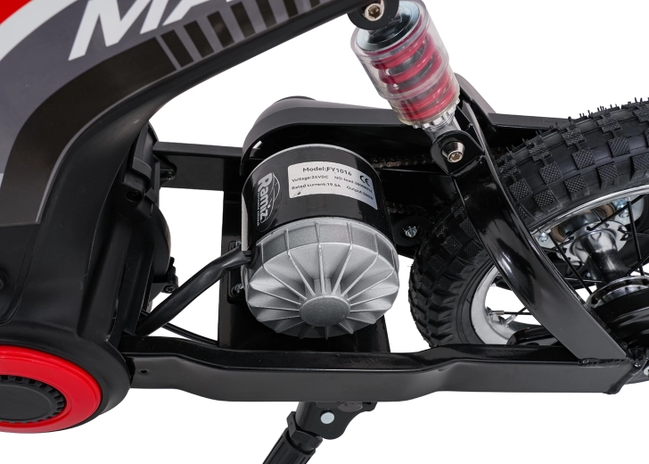 Mocny silnik 350 W i akumulator 24 V dla dynamicznej jazdy