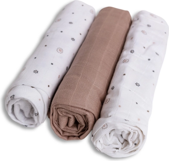 BabyMatex bambusowe pieluszki 70 × 70 cm gwiazdki (3 szt.)