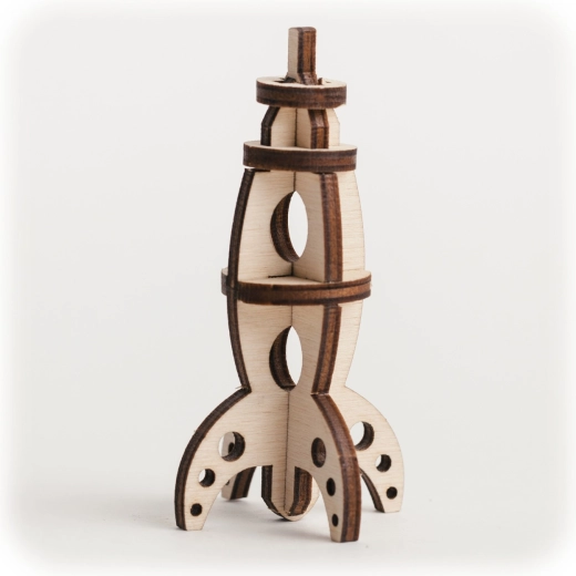 Cutewood drewniane puzzle 3D rakieta