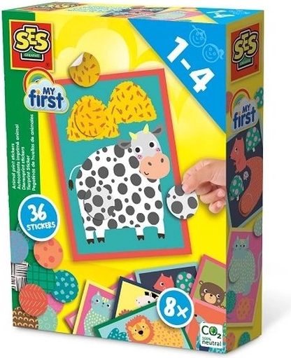 SES Creative My First wyklejanie naklejkami ze zwierzątkami