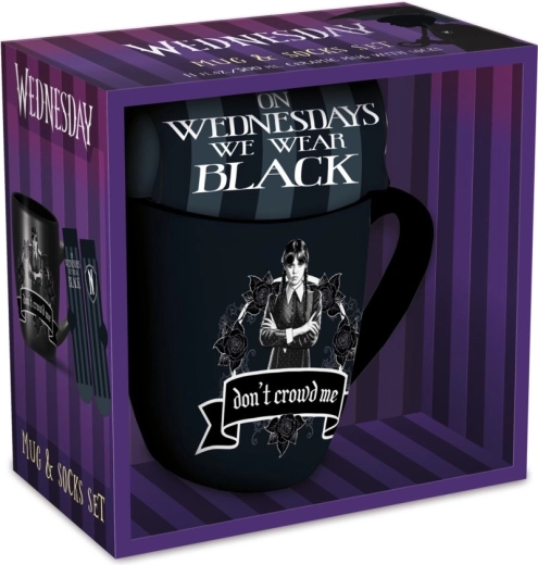 Wednesday zestaw prezentowy kubek 315 ml i damskie skarpetki 36–41