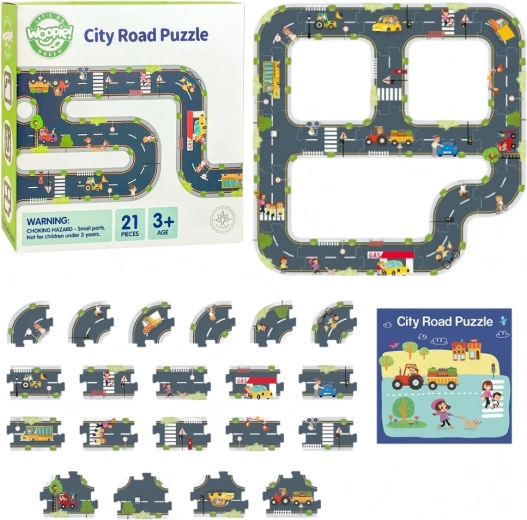 Woopie Green miejskie puzzle dla dzieci - Autodrom
