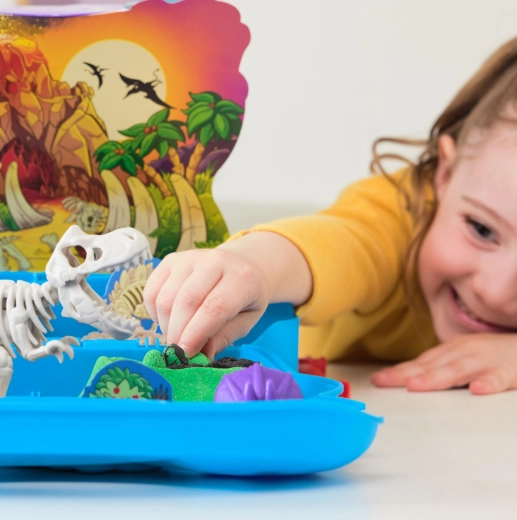 Wykopaliska dinozaurów i budowa sceny