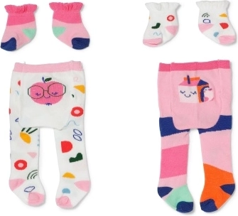 Rajstopy i skarpetki we wzory dla lalek BABY born 43 cm, 2 warianty