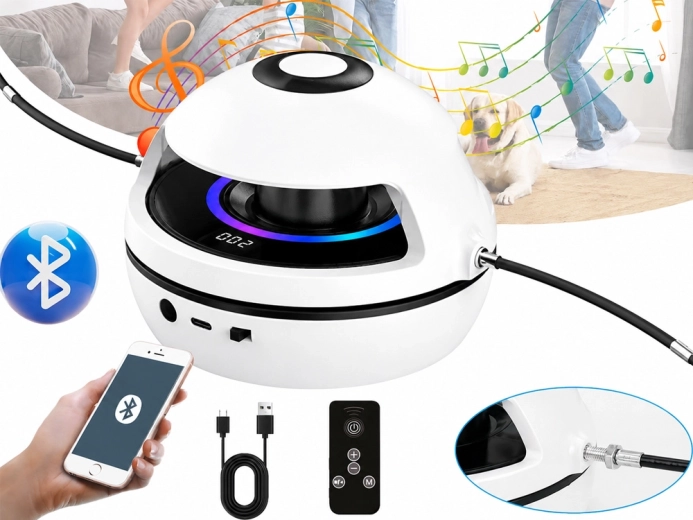 Muzyka Bluetooth, efekty świetlne i akumulator