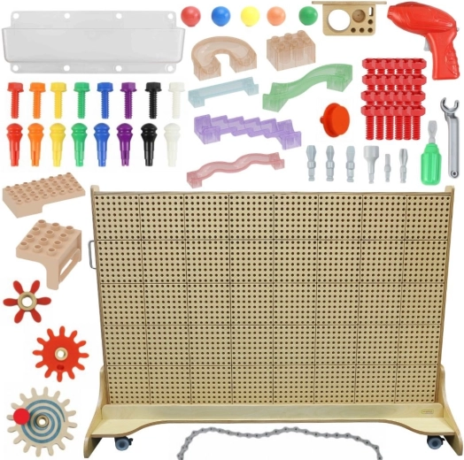 Masterkidz wolnostojąca kreatywna tablica STEM 166 × 125 cm z zestawem akcesoriów