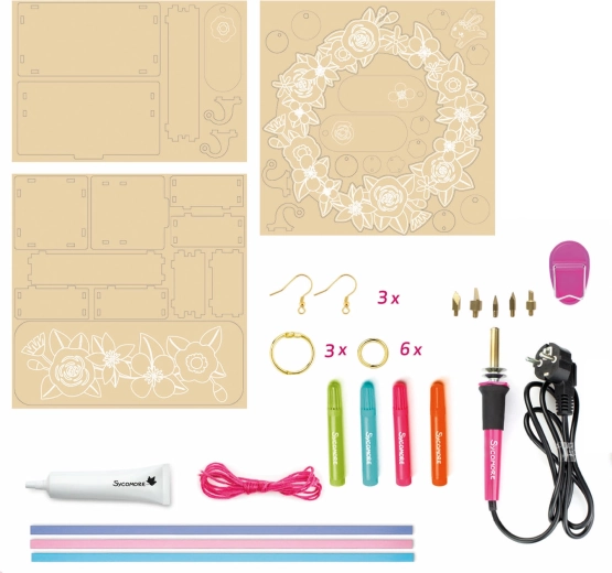 Lovely box – pirografia: biżuteria
