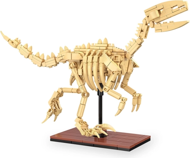 CaDA skamielina dinozaura Velociraptora 1:9 z klocków konstrukcyjnych
