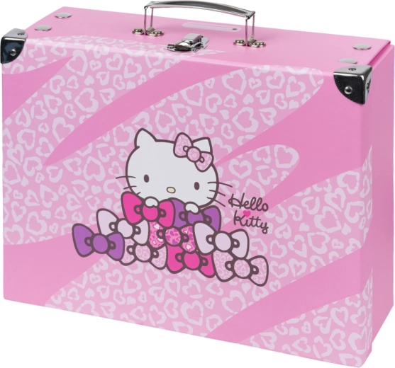 Baagl składany kuferek szkolny Hello Kitty Sweet leopard z okuciami