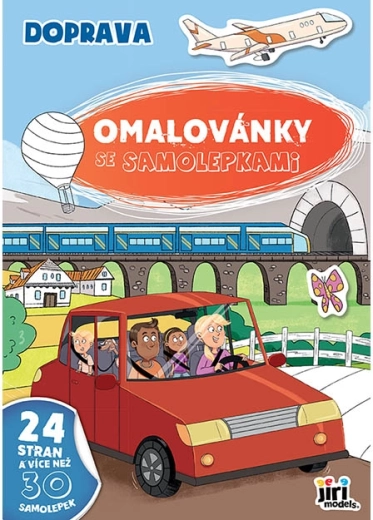 Kolorowanka A4 z naklejkami – Transport