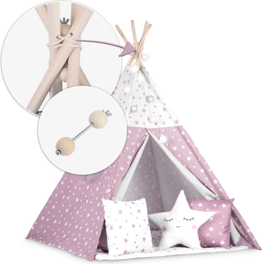 Stabilna drewniana konstrukcja ze stabilizatorem