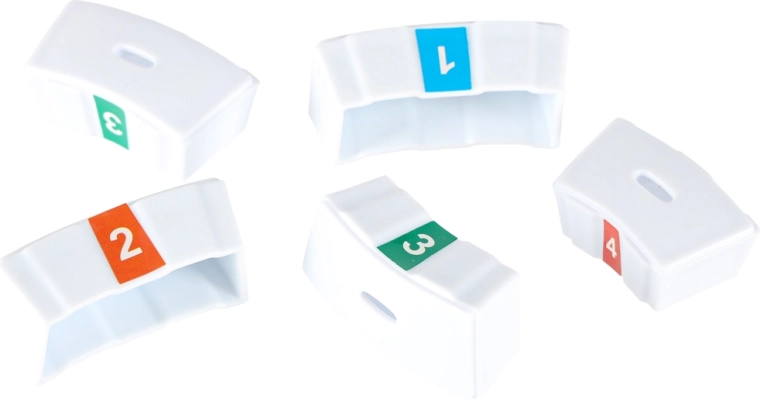 Numerowane i kolorowe elementy