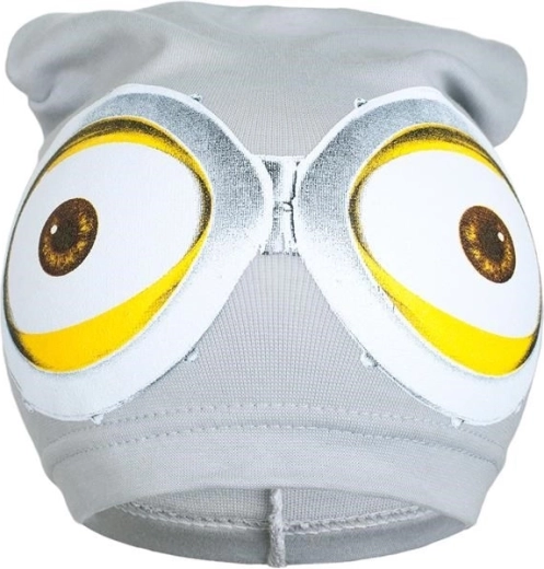 Wiosenna czapeczka dziecięca New Baby z motywem Minionka, szara