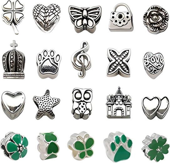Charms i zawieszki w zielonych motywach
