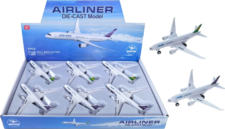 Metalowy model samolotu Airliner z napędem wstecznym 1:660
