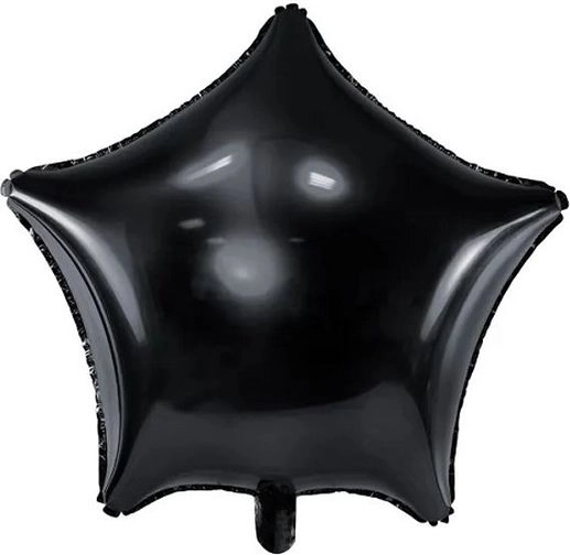 Foliowy balon w kształcie gwiazdy czarny 48 cm