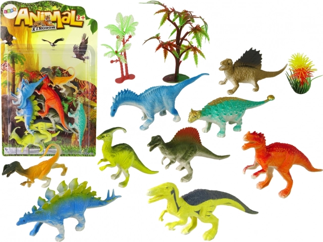 Zestaw figurek dinozaurów 9 szt. – kolorowe prehistoryczne zabawki