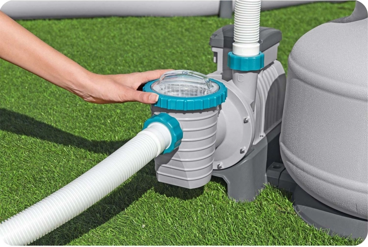 Prefiltr i przezroczysta pokrywa dla łatwej konserwacji