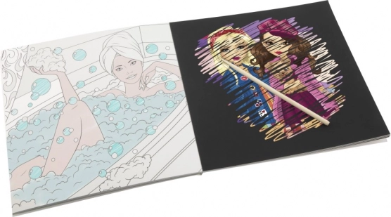 Połączenie scratch artu i kolorowanek