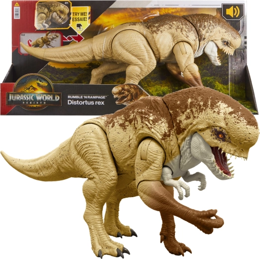 Outletowa figurka dinozaura Jurassic World: Odrodzenie Niebezpieczny atak Distortus Rex 50 cm - uszkodzone opakowanie