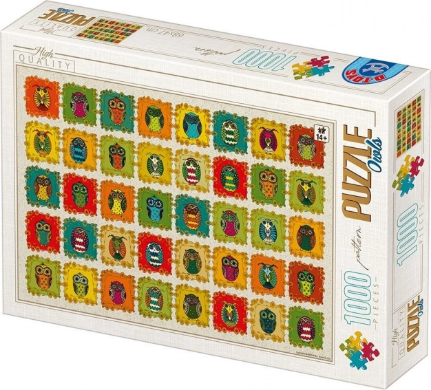Puzzle wzornik: sowy 1000 elementów