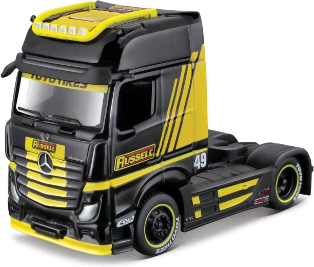 Maisto Mercedes-Benz Actros 1851 czarno-żółty 1:64